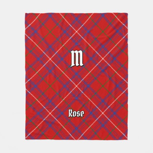 Clan Roos Tartan Fleece Deken (Voorkant)