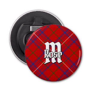 Clan Roos Tartan Flesopener Button Flesopener