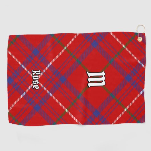 Clan Roos Tartan Golfhanddoek (Horizontaal)