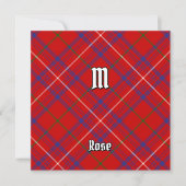 Clan Roos Tartan Kaart (Voorkant)