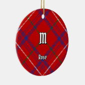 Clan Roos Tartan Keramisch Ornament (Rechts)