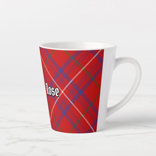 Clan Roos Tartan Latte Mok (Rechts)