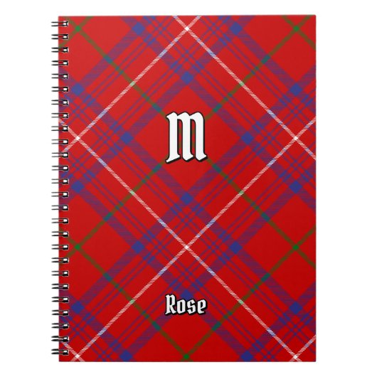 Clan Roos Tartan Notitieboek (Voorkant)