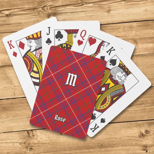 Clan Roos Tartan Pokerkaarten