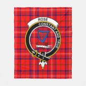 Clan Roos Tartan Pset Fleece Deken (Voorkant)