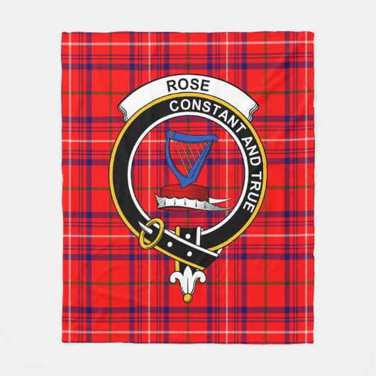 Clan Roos Tartan Pset Fleece Deken (Voorkant)