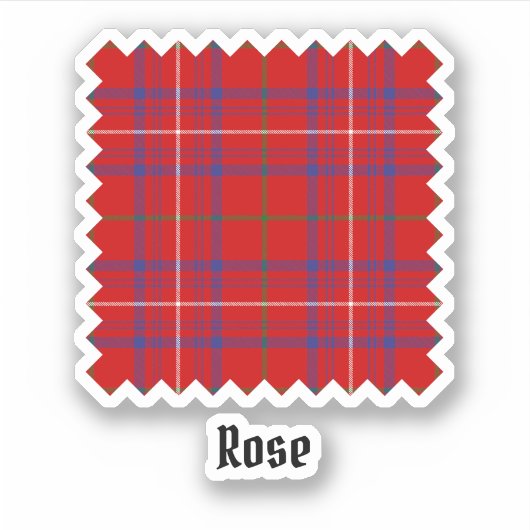 Clan Roos Tartan Sticker (Voorkant)