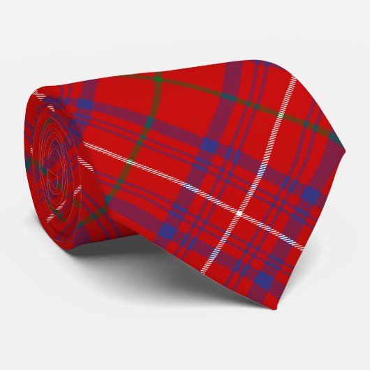 Clan Roos Tartan Stropdas (Opgerold)