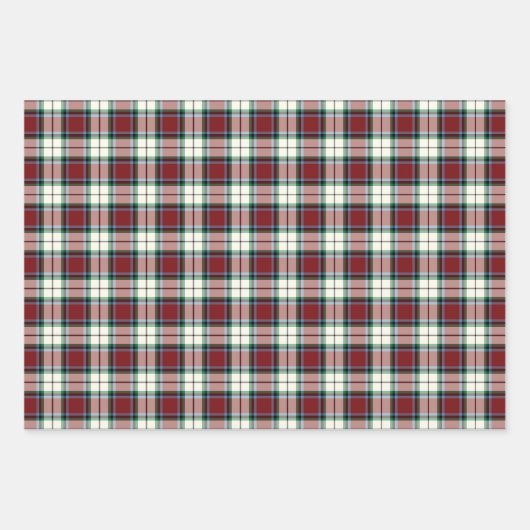 Clan Roos Tartanvariaties Inpakpapier Vel (Voorkant 2)