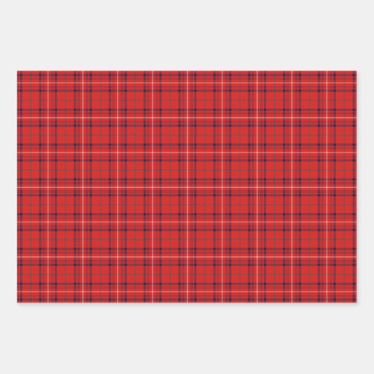 Clan Roos Tartanvariaties Inpakpapier Vel (Voorkant)