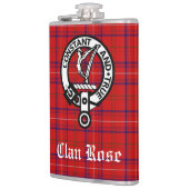 Clan Rose Crest Badge en Tartan Heupfles (Links)