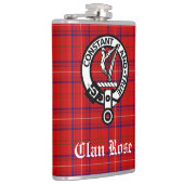 Clan Rose Crest Badge en Tartan Heupfles (Rechts)