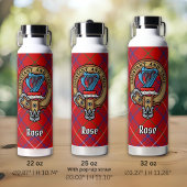 Clan Rose Crest over tartan Geïsoleerde Drinkbeker