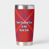 Clan Rose Crest over tartan Geïsoleerde Drinkbeker (Achterkant)