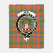 Clan Ross Ancient Tartan Pset Fleece Deken (Voorkant)