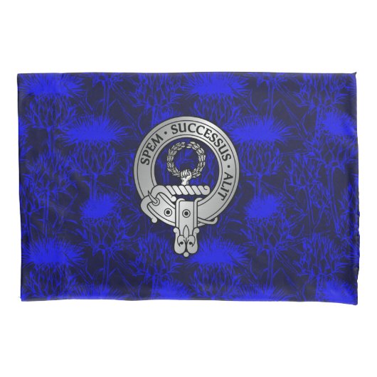 Clan Ross Crest op Thistle Kussensloop (Voorkant)