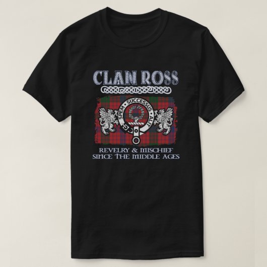 Clan Ross crest Schotse clans Schotse achternaam T-shirt (Design voorkant)