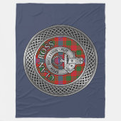 Clan Ross Crest & Tartan Knot Fleece Deken (Voorkant)