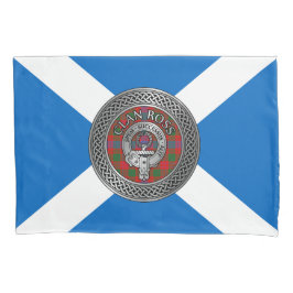 Clan Ross Crest & Tartan Knot Kussensloop