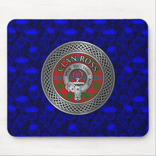 Clan Ross Crest & Tartan Knot Muismat