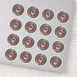 Clan Ross Crest & Tartan Knot Sticker