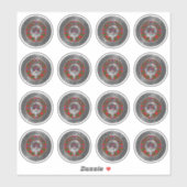 Clan Ross Crest & Tartan Knot Sticker (Vel)