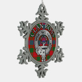 Clan Ross Crest & Tartan Knot Tin Sneeuwvlok Ornament (Links)