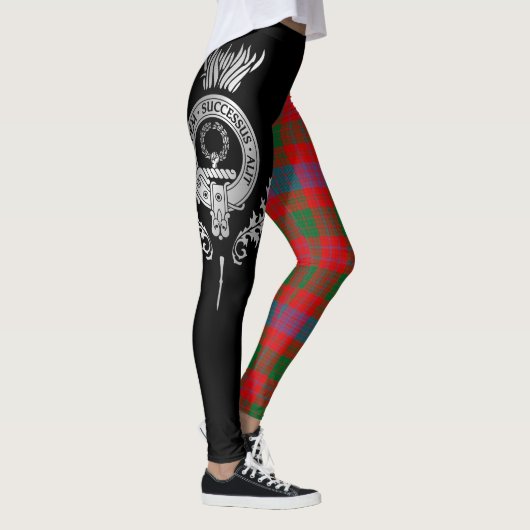 Clan Ross Crest & Tartan Leggings (Rechts)