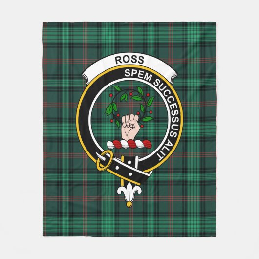 Clan Ross Hunting Modern Tartan Pset Fleece Deken (Voorkant)