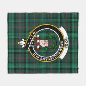 Clan Ross Hunting Modern Tartan Pset Fleece Deken (Voorkant (Horizontaal))