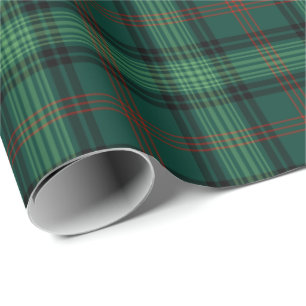 Clan Ross Hunting Tartan Green Pset Cadeaupapier