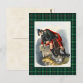 Clan Ross  Illustratie Tartan Lijst Briefkaart (Voorkant / Achterkant)