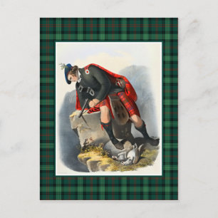 Clan Ross  Illustratie Tartan Lijst Briefkaart