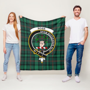 Clan Ross Jacht Moderne Tartan Schotse Ruit Fleece Deken