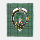 Clan Ross Jacht Oude Tartan Schotse Ruit Fleece Deken (Voorkant)