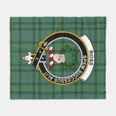 Clan Ross Jacht Oude Tartan Schotse Ruit Fleece Deken (Voorkant (Horizontaal))