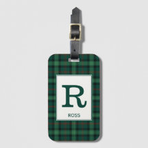 Clan Ross Jacht Tartan Groen Plaid Monogram