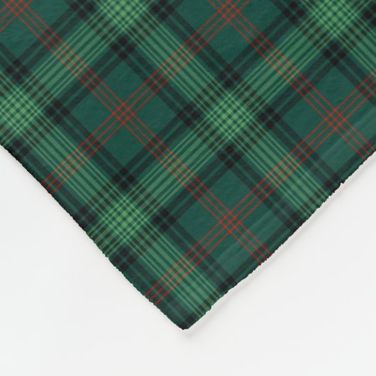 Clan Ross Jacht Tartan Groen Plaid Patroon Fleece Deken (Hoek)