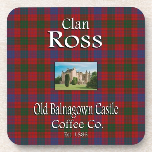 Clan Ross Old Balnagown Castle Coffee Co. Bier Onderzetter (Voorkant)