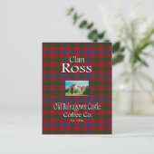 Clan Ross Old Balnagown Castle Coffee Co. Briefkaart (Staand voorkant)