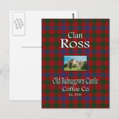 Clan Ross Old Balnagown Castle Coffee Co. Briefkaart (Voorkant / Achterkant)
