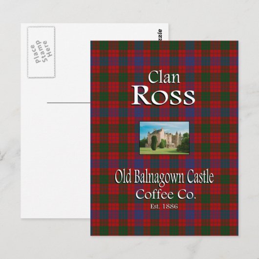 Clan Ross Old Balnagown Castle Coffee Co. Briefkaart (Voorkant / Achterkant)