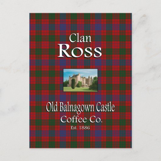 Clan Ross Old Balnagown Castle Coffee Co. Briefkaart (Voorkant)