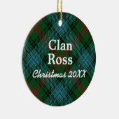 Clan Ross Scottish Tartan Keramisch Ornament (Rechts)