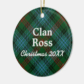 Clan Ross Scottish Tartan Keramisch Ornament (Links)