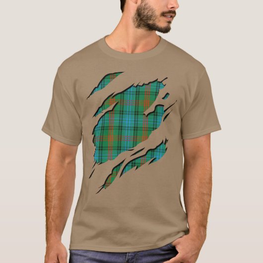Clan Ross Tartan Effecten T-shirt (Voorkant)