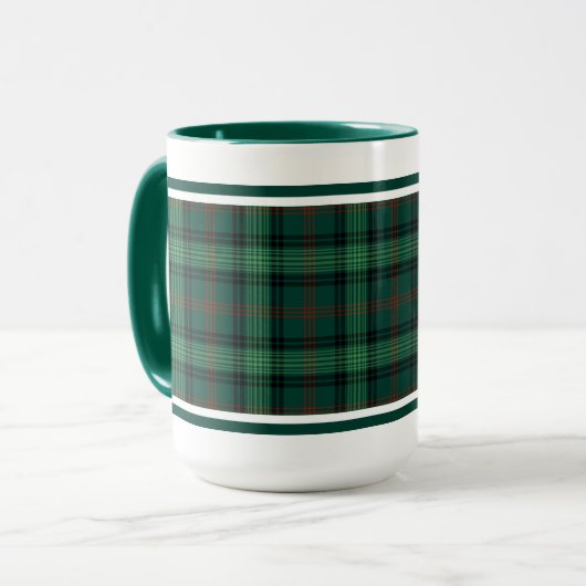Clan Ross Tartan Green Scottish Pset Mok (Voorkant links)