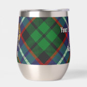 Clan Russell Crest over tartan (Links)