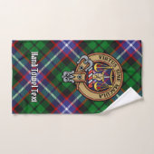 Clan Russell Crest over Tartan Bad Handdoek (Handdoek)