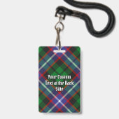 Clan Russell Crest over tartan Badge (Achterkant met lanyard)